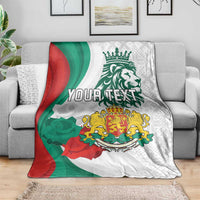 Personalized Bulgaria Independence Day Blanket Suedinenieto Pravi Silata Folk Pattern