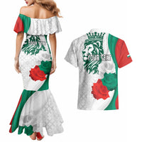 Personalized Bulgaria Independence Day Couples Matching Mermaid Dress and Hawaiian Shirt Suedinenieto Pravi Silata Folk Pattern