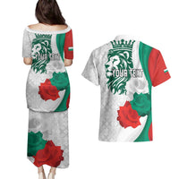 Personalized Bulgaria Independence Day Couples Matching Puletasi and Hawaiian Shirt Suedinenieto Pravi Silata Folk Pattern