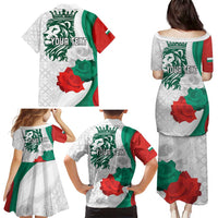 Personalized Bulgaria Independence Day Family Matching Puletasi and Hawaiian Shirt Suedinenieto Pravi Silata Folk Pattern