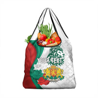 Personalized Bulgaria Independence Day Grocery Bag Suedinenieto Pravi Silata Folk Pattern