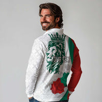 Personalized Bulgaria Independence Day Long Sleeve Polo Shirt Suedinenieto Pravi Silata Folk Pattern