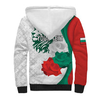 Personalized Bulgaria Independence Day Sherpa Hoodie Suedinenieto Pravi Silata Folk Pattern