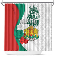 Personalized Bulgaria Independence Day Shower Curtain Suedinenieto Pravi Silata Folk Pattern