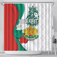 Personalized Bulgaria Independence Day Shower Curtain Suedinenieto Pravi Silata Folk Pattern