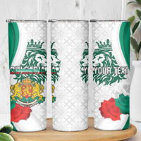 Personalized Bulgaria Independence Day Skinny Tumbler Suedinenieto Pravi Silata Folk Pattern