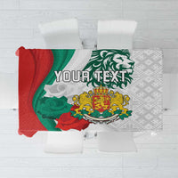 Personalized Bulgaria Independence Day Tablecloth Suedinenieto Pravi Silata Folk Pattern