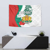 Personalized Bulgaria Independence Day Tapestry Suedinenieto Pravi Silata Folk Pattern