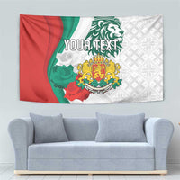 Personalized Bulgaria Independence Day Tapestry Suedinenieto Pravi Silata Folk Pattern