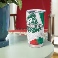 Personalized Bulgaria Independence Day Tumbler Cup Suedinenieto Pravi Silata Folk Pattern