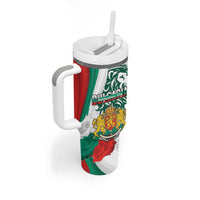 Personalized Bulgaria Independence Day Tumbler With Handle Suedinenieto Pravi Silata Folk Pattern
