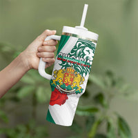 Personalized Bulgaria Independence Day Tumbler With Handle Suedinenieto Pravi Silata Folk Pattern
