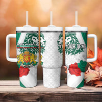 Personalized Bulgaria Independence Day Tumbler With Handle Suedinenieto Pravi Silata Folk Pattern