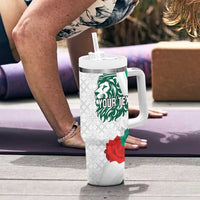 Personalized Bulgaria Independence Day Tumbler With Handle Suedinenieto Pravi Silata Folk Pattern