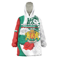 Personalized Bulgaria Independence Day Wearable Blanket Hoodie Suedinenieto Pravi Silata Folk Pattern