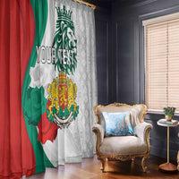 Personalized Bulgaria Independence Day Window Curtain Suedinenieto Pravi Silata Folk Pattern