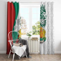 Personalized Bulgaria Independence Day Window Curtain Suedinenieto Pravi Silata Folk Pattern