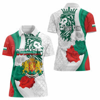 Personalized Bulgaria Independence Day Women Polo Shirt Suedinenieto Pravi Silata Folk Pattern
