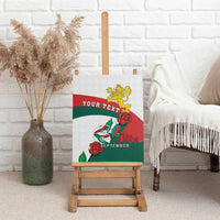 Personalized Bulgaria Unification Day Canvas Wall Art Lion Rampant Red Rose