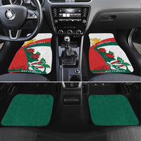 Personalized Bulgaria Unification Day Car Mats Lion Rampant Red Rose