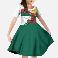 Personalized Bulgaria Unification Day Family Matching Off Shoulder Maxi Dress and Hawaiian Shirt Lion Rampant Red Rose