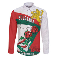 Personalized Bulgaria Unification Day Family Matching Off Shoulder Maxi Dress and Hawaiian Shirt Lion Rampant Red Rose