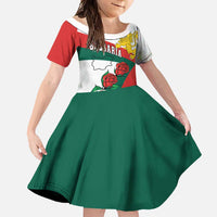 Personalized Bulgaria Unification Day Family Matching Summer Maxi Dress and Hawaiian Shirt Lion Rampant Red Rose