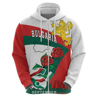 Personalized Bulgaria Unification Day Hoodie Lion Rampant Red Rose