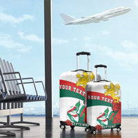 Personalized Bulgaria Unification Day Luggage Cover Lion Rampant Red Rose
