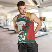 Personalized Bulgaria Unification Day Men Tank Top Lion Rampant Red Rose