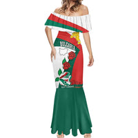 Personalized Bulgaria Unification Day Mermaid Dress Lion Rampant Red Rose