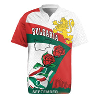 Personalized Bulgaria Unification Day Rugby Jersey Lion Rampant Red Rose