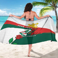 Personalized Bulgaria Unification Day Sarong Lion Rampant Red Rose