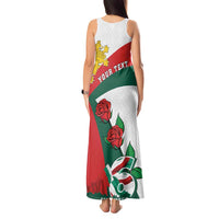 Personalized Bulgaria Unification Day Tank Maxi Dress Lion Rampant Red Rose