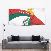Personalized Bulgaria Unification Day Tapestry Lion Rampant Red Rose