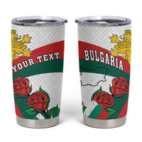 Personalized Bulgaria Unification Day Tumbler Cup Lion Rampant Red Rose
