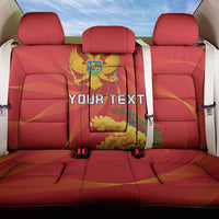 Personalized Montenegro Independence Day Back Car Seat Cover Coat Of Arms With Mimoza