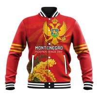 Personalized Montenegro Independence Day Baseball Jacket Coat Of Arms With Mimoza