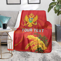 Personalized Montenegro Independence Day Blanket Coat Of Arms With Mimoza