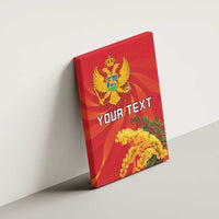 Personalized Montenegro Independence Day Canvas Wall Art Coat Of Arms With Mimoza