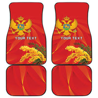 Personalized Montenegro Independence Day Car Mats Coat Of Arms With Mimoza