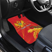 Personalized Montenegro Independence Day Car Mats Coat Of Arms With Mimoza
