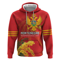 Personalized Montenegro Independence Day Hoodie Coat Of Arms With Mimoza