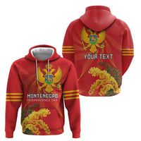Personalized Montenegro Independence Day Hoodie Coat Of Arms With Mimoza