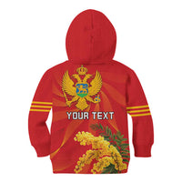 Personalized Montenegro Independence Day Kid Hoodie Coat Of Arms With Mimoza
