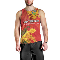 Personalized Montenegro Independence Day Men Tank Top Coat Of Arms With Mimoza
