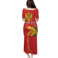 Personalized Montenegro Independence Day Puletasi Coat Of Arms With Mimoza