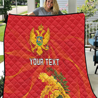 Personalized Montenegro Independence Day Quilt Coat Of Arms With Mimoza