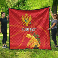 Personalized Montenegro Independence Day Quilt Coat Of Arms With Mimoza