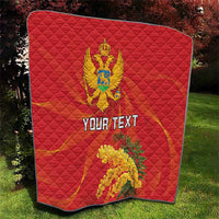 Personalized Montenegro Independence Day Quilt Coat Of Arms With Mimoza